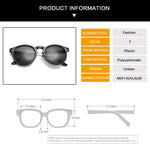 Retro Round Sunglasses Men Brand Design Transparent