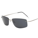 Titanium Polarized sunglasses Square rimless Polaroid