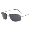 Titanium Polarized sunglasses Square rimless Polaroid