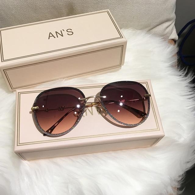 Diamond Sunglasses Female Imitation Rhinestones