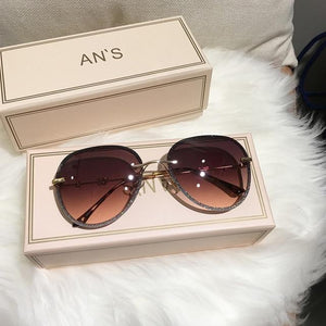 Diamond Sunglasses Female Imitation Rhinestones