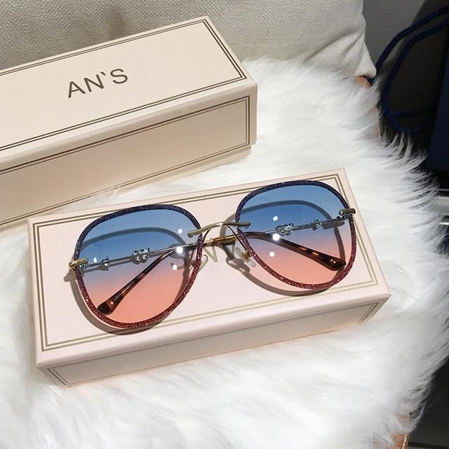 Diamond Sunglasses Female Imitation Rhinestones