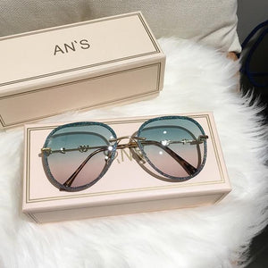 Diamond Sunglasses Female Imitation Rhinestones