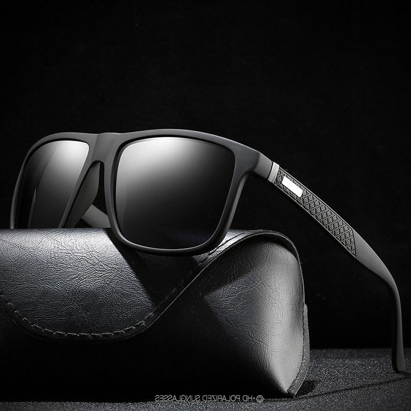 Polarized Sunglasses Square Frame Classic Male Coating Mirror