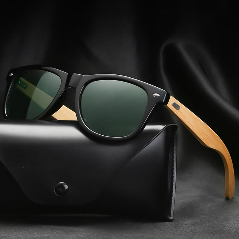 Bamboo Sunglasses Men Women Travel Vintage Wooden