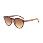 Women's Sunglasses Bamboo Glasses Round