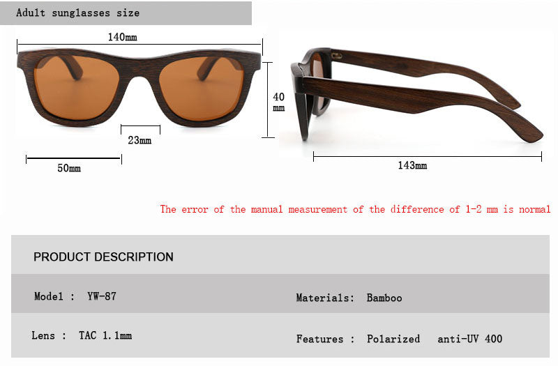 Handmade luxury Sunglasses Men Polarized Zebra Vintage Wood