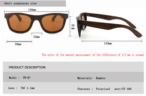 Handmade luxury Sunglasses Men Polarized Zebra Vintage Wood