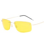 Titanium Polarized sunglasses Square rimless Polaroid