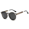 Retro Round Sunglasses Men Brand Design Transparent