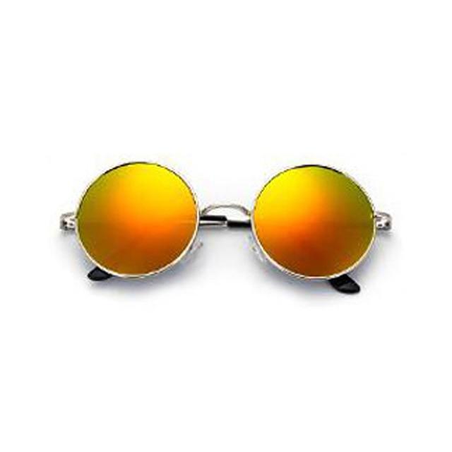 Retro Vintage Black Silver Gothic Steampunk Round Sunglasses