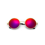 Retro Vintage Black Silver Gothic Steampunk Round Sunglasses