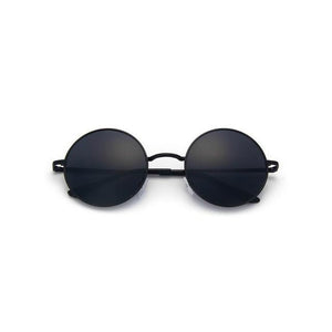 Retro Vintage Black Silver Gothic Steampunk Round Sunglasses