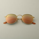 Round Sunglasses Polarized Men Vintage Eyewear