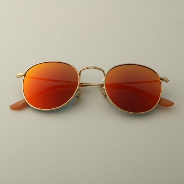 Round Sunglasses Polarized Men Vintage Eyewear