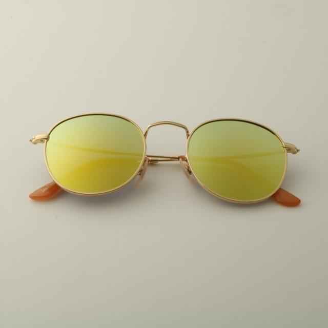 Round Sunglasses Polarized Men Vintage Eyewear