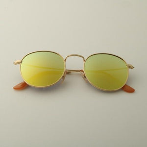 Round Sunglasses Polarized Men Vintage Eyewear
