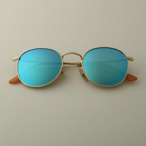 Round Sunglasses Polarized Men Vintage Eyewear