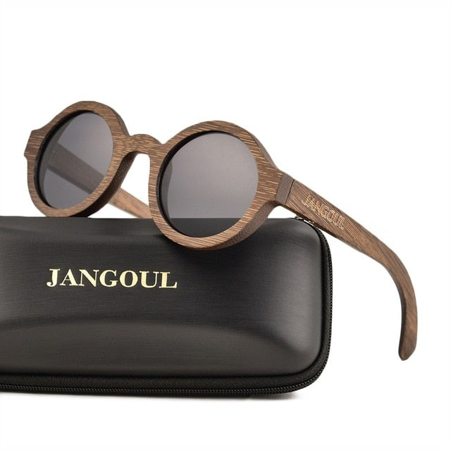 JANGOUL Design Wood Sunglasses Classic Bamboo Wooden