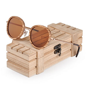 BOBO BIRD Wholesale Zebra Wooden Bamboo Polaroid Sunglasses