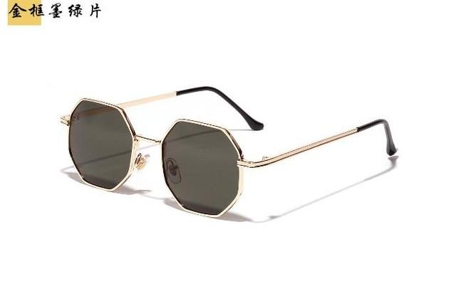 Retro polygon sunglasses Women Luxury