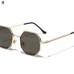 Retro polygon sunglasses Women Luxury