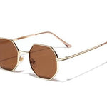 Retro polygon sunglasses Women Luxury