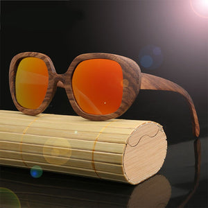 Zebra Wood Sunglasses For Men and Women Oversize