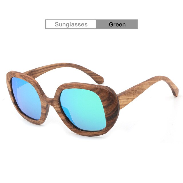 Zebra Wood Sunglasses For Men and Women Oversize