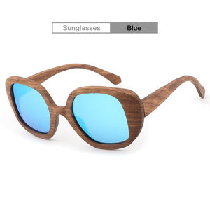 Zebra Wood Sunglasses For Men and Women Oversize