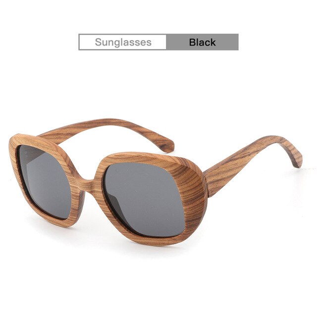 Zebra Wood Sunglasses For Men and Women Oversize