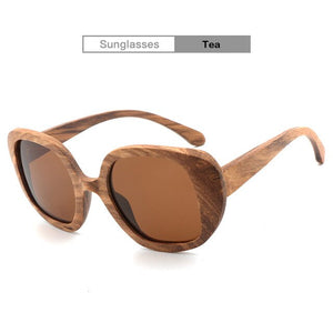Zebra Wood Sunglasses For Men and Women Oversize