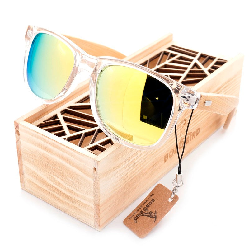 BOBO BIRD New Men and Women Sunglasses Polarized Bamboo Wood