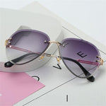 Rimless Sunglasses Women Metal Farme UV400