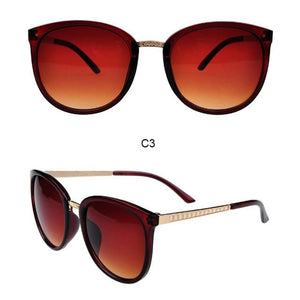 Nerzhul Trendy Brown Large Sunglasses Women