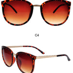 Nerzhul Trendy Brown Large Sunglasses Women