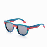 Retro Handmade Blue Colored wooden frame sunglasses
